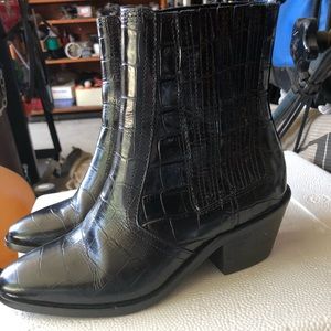 All Saints crocodile Leather Boots